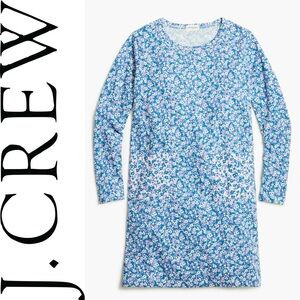 NEW J. Crew floral dress with pockets light blue